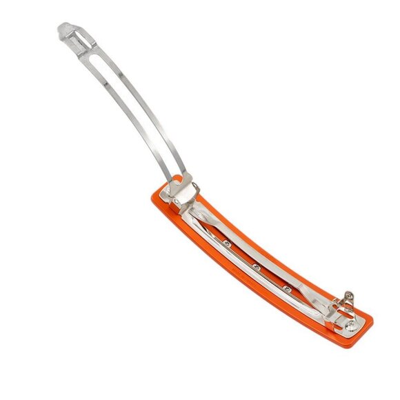 HERMES Caprice Hair Clip Aluminium Orange - Picture 8 of 9